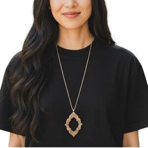 Project Halo Boutique Necklace Goldtone and Cork